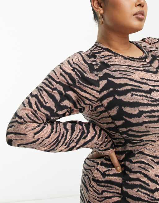 Asos curve animal sales print dress