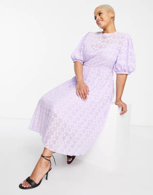 lavender high neck dress