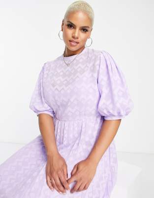 high neck lavender dress