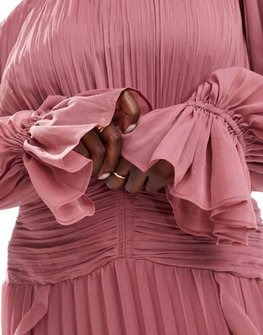 asos design high neck ruched belt detail maxi dress ASOS DESIGN high neck ruched belt detail maxi dress in dark slate