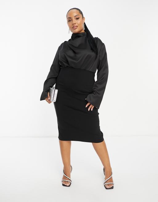 Asos black turtleneck outlet dress