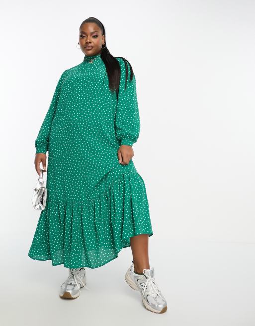 Asos green cheap spot dress