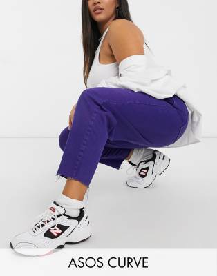 purple boyfriend jeans