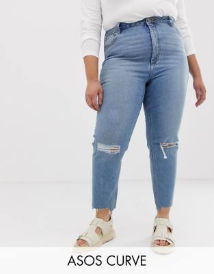 asos curve mom jeans