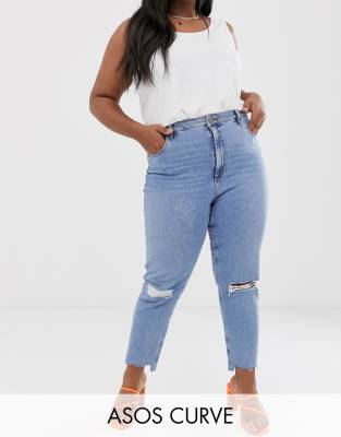 asos curve mom jeans