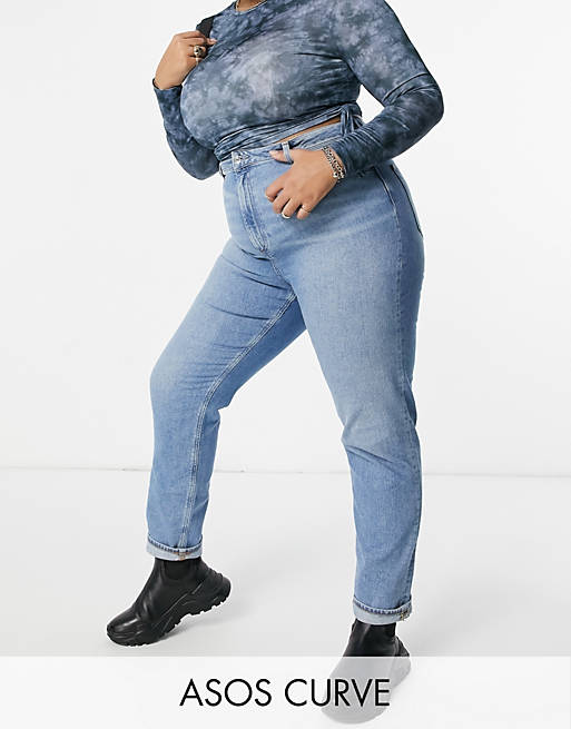 Jeans Curve high rise farleigh 'slim' mom jeans in stonewash 