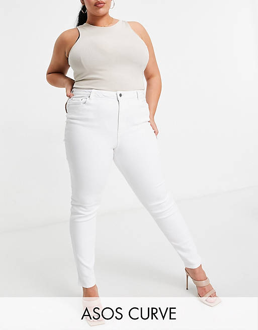  Curve high rise ridley 'skinny' jeans in optic white 