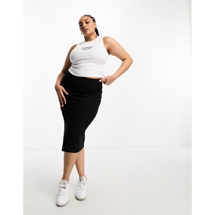 Plus size hotsell midi pencil skirt