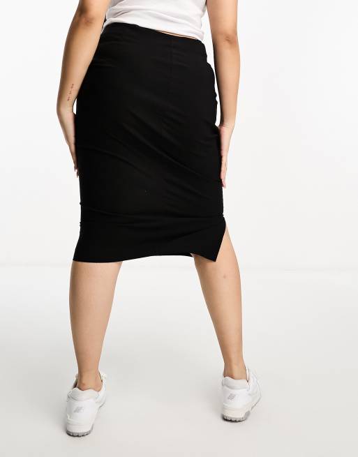 High Waist Skirt Midi, Black Pencil Skirt Knee Lenght, Skirt With