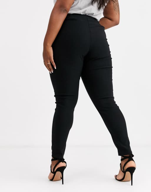 ASOS DESIGN Curve high waist trousers in skinny fit, 2 of 4