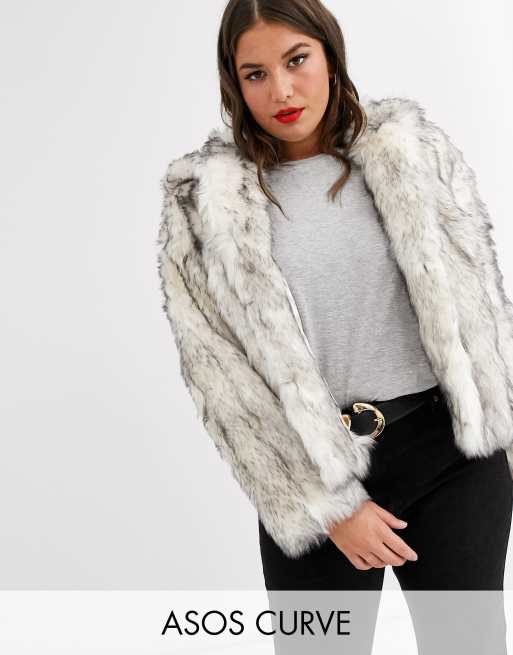 YOURS Curve Plus Size Faux Fur Jacket