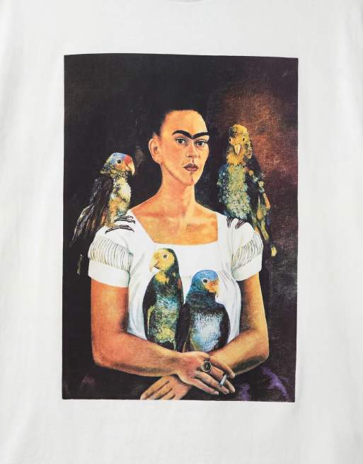 ASOS DESIGN Curve - Hvid oversized T-shirt med 'Me and my parrots'-print, 7 af 8