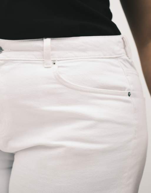 ASOS DESIGN Curve - Hvide bermudashorts i denim, 2 af 5