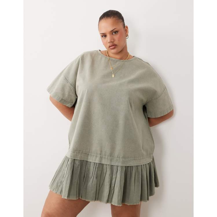 asos t shirt dress Design - T-Shirt Mini - Women - Cotton/Spandex - 10 US The ASOS DESIGN satin oversized mini T ASOS - Hybrid T-Shirt Mini