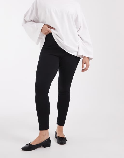 ASOS DESIGN Curve interlock legging in black, 2 of 5