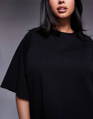 Asos Curve Asos Design Curve Interlock Raglan T-shirt