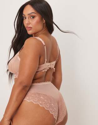 ASOS CURVE ASOS DESIGN CURVE IVY ALL OVER LACE CROP BRALET 