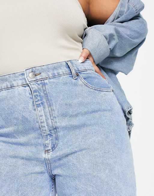 ASOS DESIGN Curve – Jasne jeansy dad fit o luźnym kroju, 3 z 4