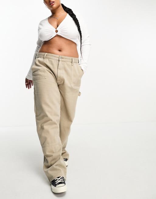 ASOS DESIGN Curve - Jean cargo - Marron champignon