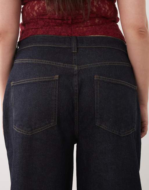ASOS DESIGN Curve - Jean large droit à taille haute - Brut, 5 de 5