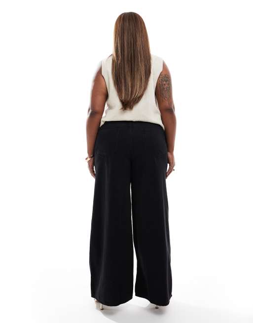 ASOS DESIGN Curve - Jean large - Noir délavé, 3 de 5
