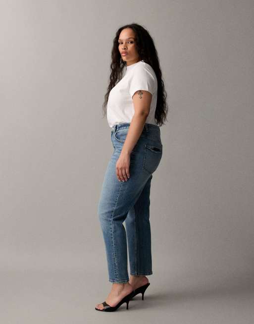 ASOS DESIGN Curve - Jean slim mom - Délavage vintage, 3 de 7