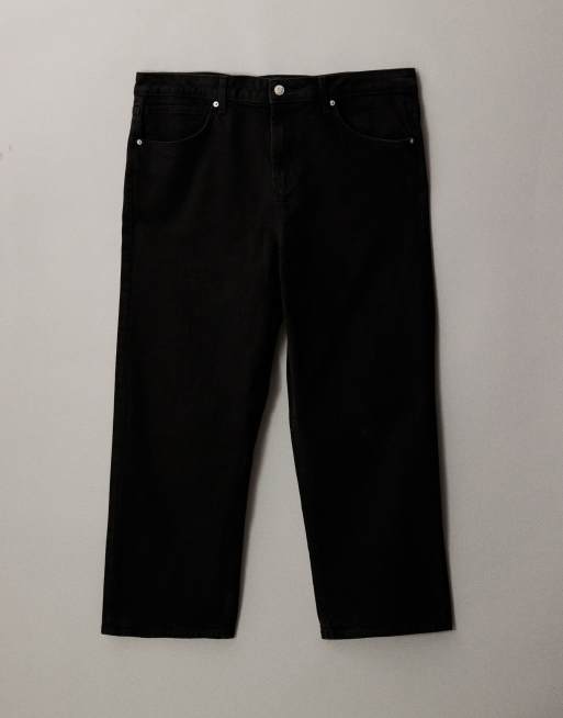ASOS DESIGN Curve - Jeans alla caviglia comfort stretch con gamba dritta neri, 5 di 7