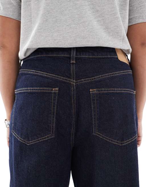ASOS DESIGN Curve - Jeans i skyllet denim med lige ben og behageligt stræk, 5 af 5