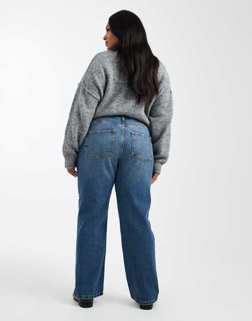 ASOS DESIGN Curve - Jeans med lige ben i komfortabelt stretch-materiale med vintagevask, 3 af 5