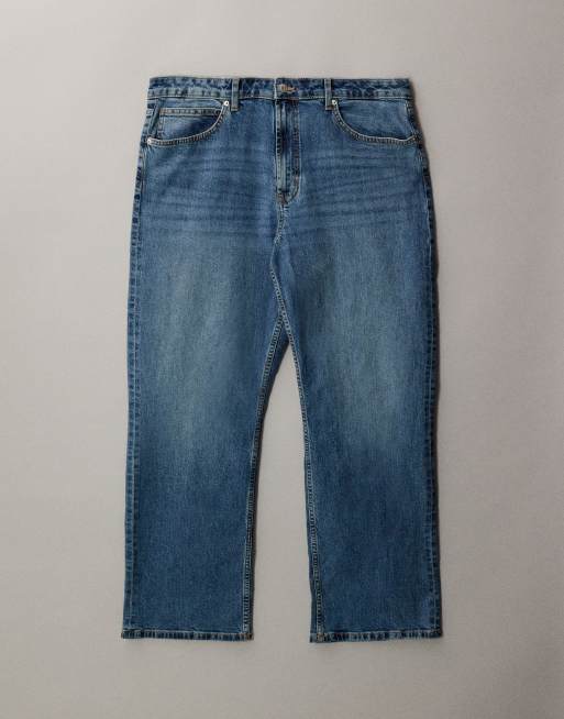 ASOS DESIGN Curve - Jeans met rechte pijpen en comfort stretch in authentiek middenblauw, 5 van 7