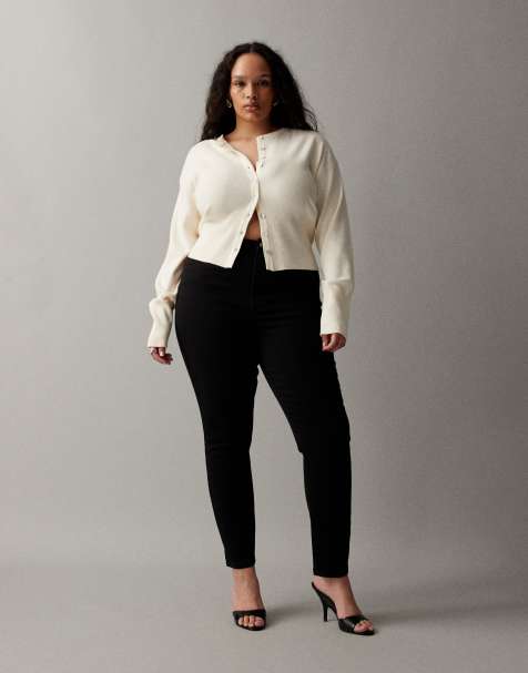 ASOS DESIGN Curve - Jeans skinny nero pulito - view 1