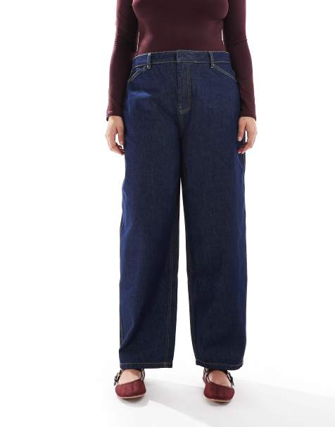 ASOS DESIGN Curve – Jeansy z baryłkowatymi nogawkami z efektem sprania - view 1