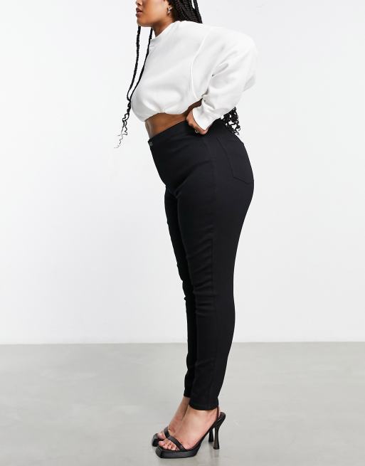 ASOS DESIGN Curve jeggings in black