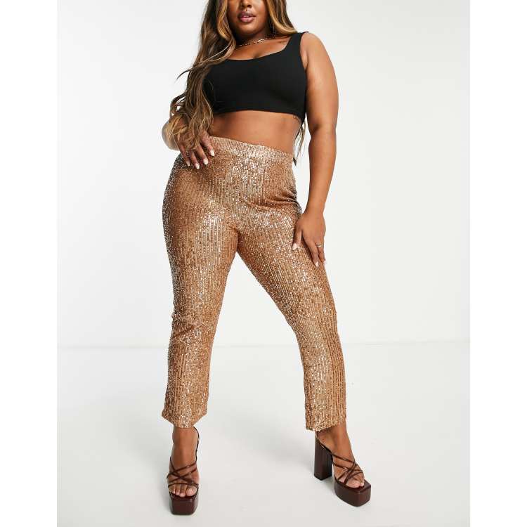 Custom Women's Gold Glitter Leggings