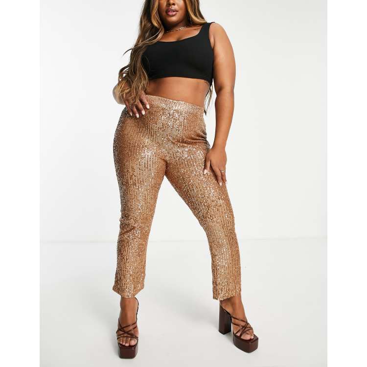 Rose gold sequin leggings hotsell