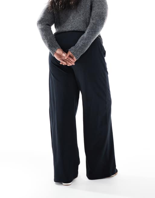 ASOS DESIGN Curve - Joggingbroek met rechte pijpen in zwart, 4 van 5