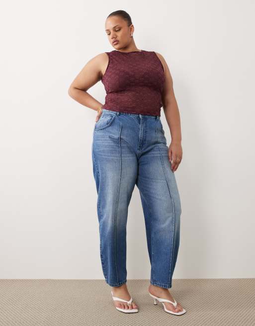 ASOS DESIGN Curve - Kanten tanktop in paars, 2 van 4