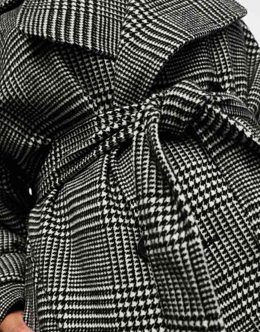 Asos houndstooth coat sale