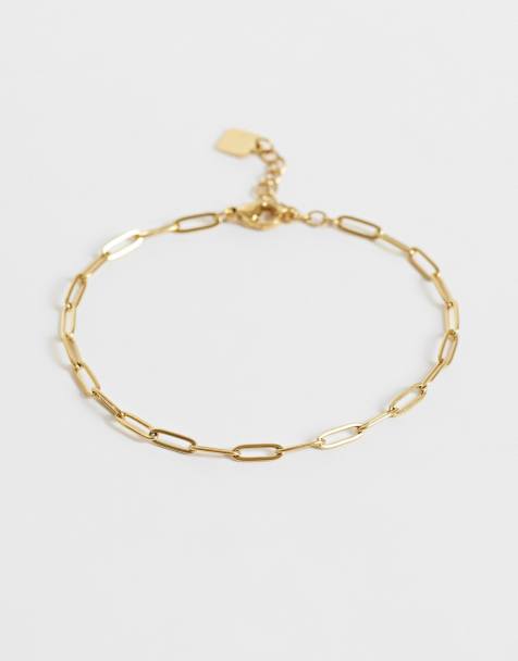 ASOS DESIGN Curve kædearmbånd med papirclipsled - view 1
