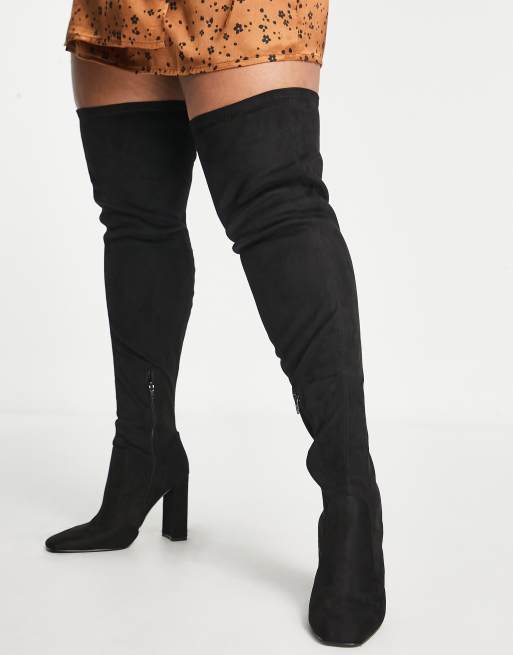 Over the knee deals black boots size 5