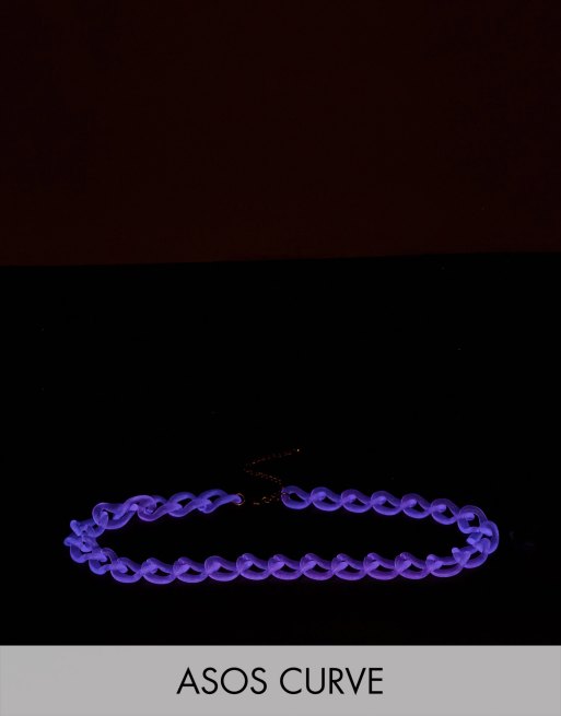 ASOS DESIGN Curve - Kettingriem met grove lichtgevende schakels 