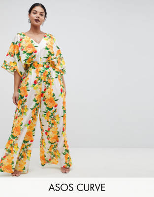 fruit print jumpsuit