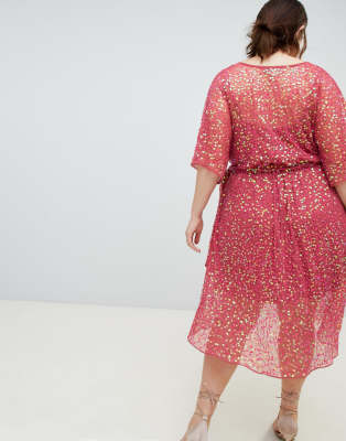 asos pink sequin dress