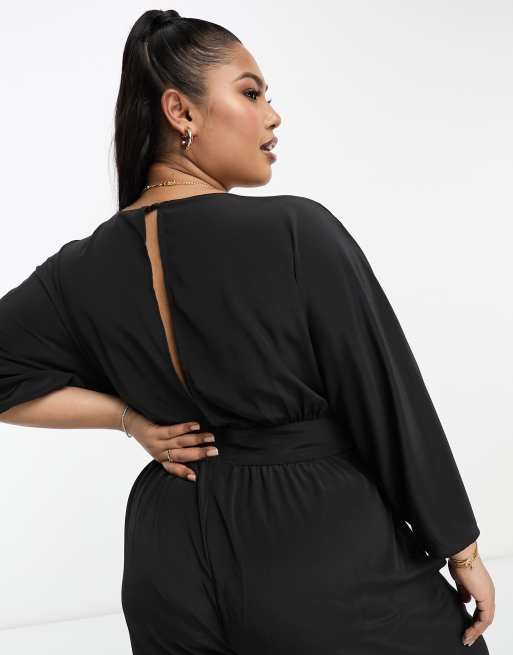 Asos curve best sale black jumpsuit