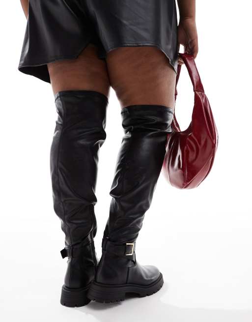 Over the knee buckle boots sale