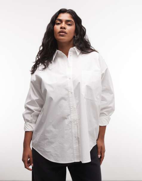 ASOS DESIGN Curve klassisk skjorta i vitt - view 1