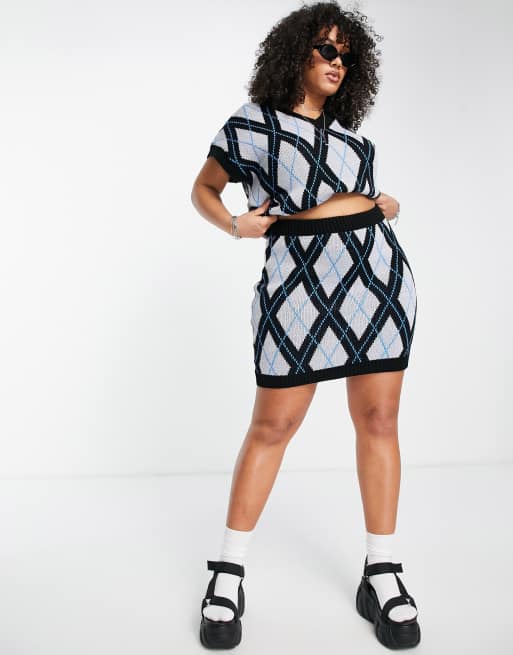 Asos plus discount size plaid skirt