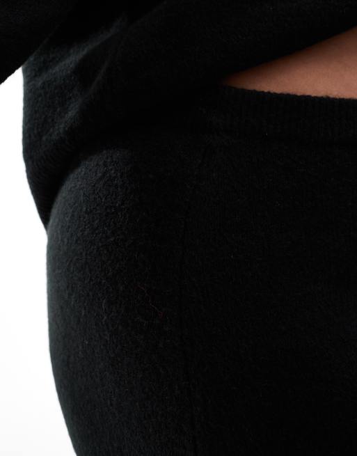 ASOS DESIGN Curve knitted a line maxi skirt in black - part of a set, 4 of 5
