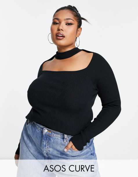 ASOS DESIGN Curve super soft longline turtle neck sweater in