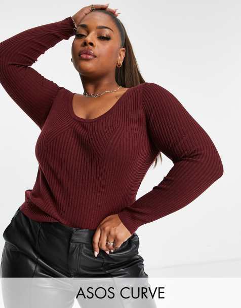 Ladies plus size clearance knitwear